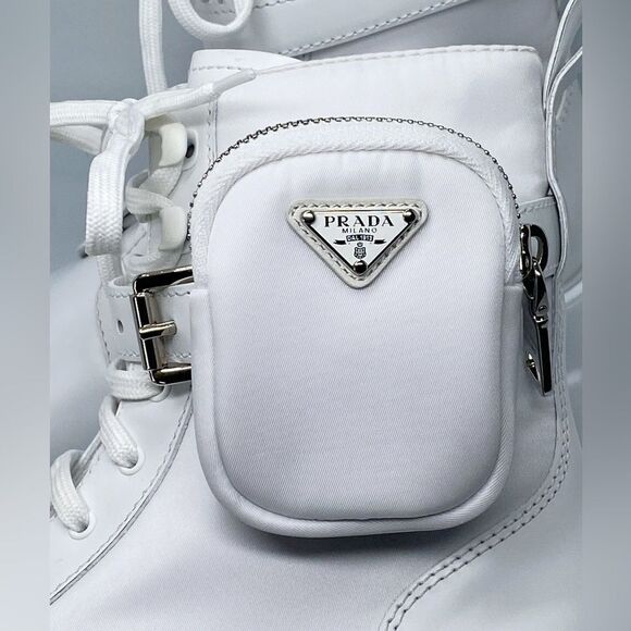 Prada Monolith Leather and Re-Nylon Boots with Pouch size 40 - Picture 8 of 16